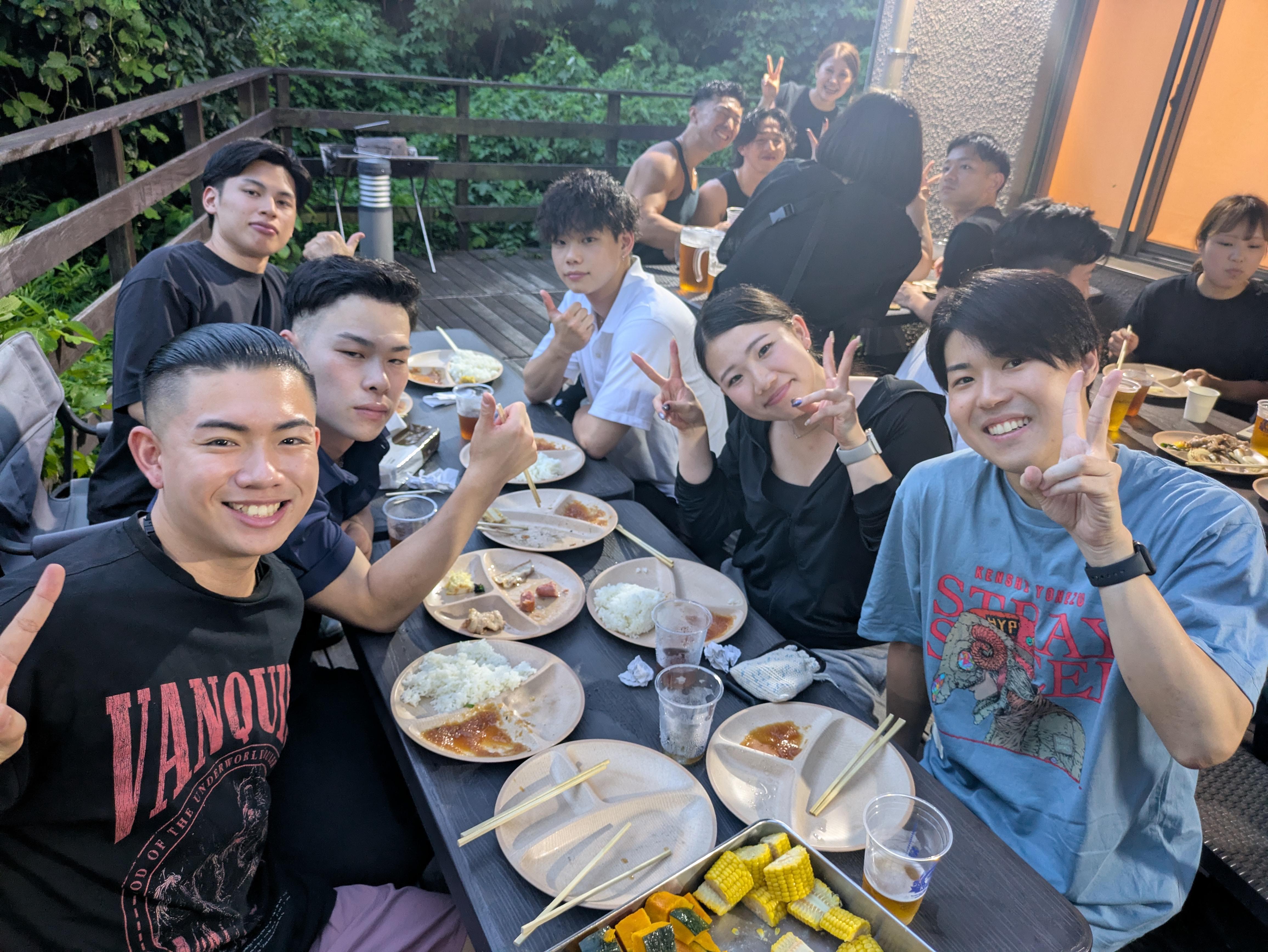 懇親会のBBQ